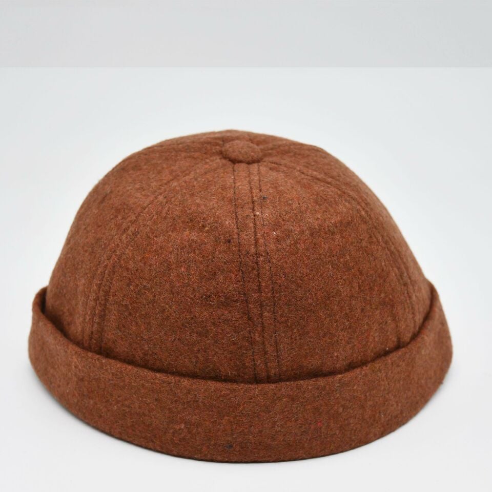 Etnik Desen Kısa Docker Şapka Vintage Cap Kasket
