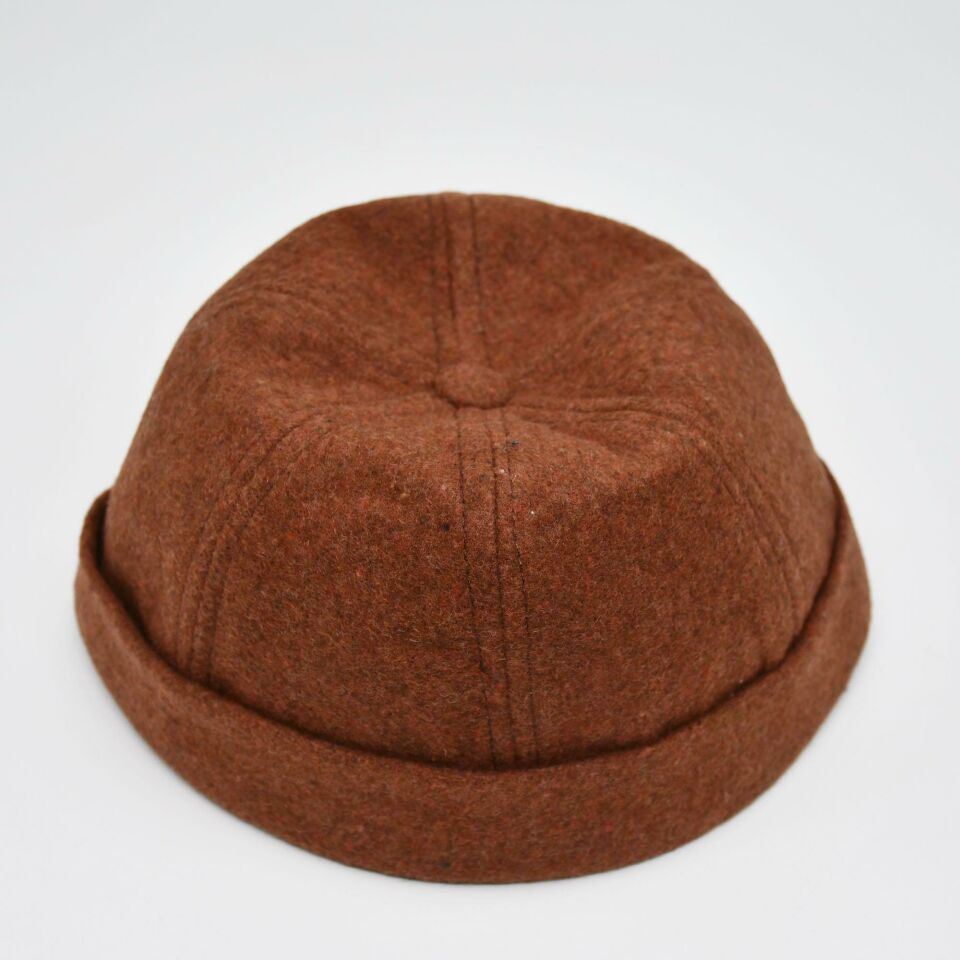 Etnik Desen Kısa Docker Şapka Vintage Cap Kasket