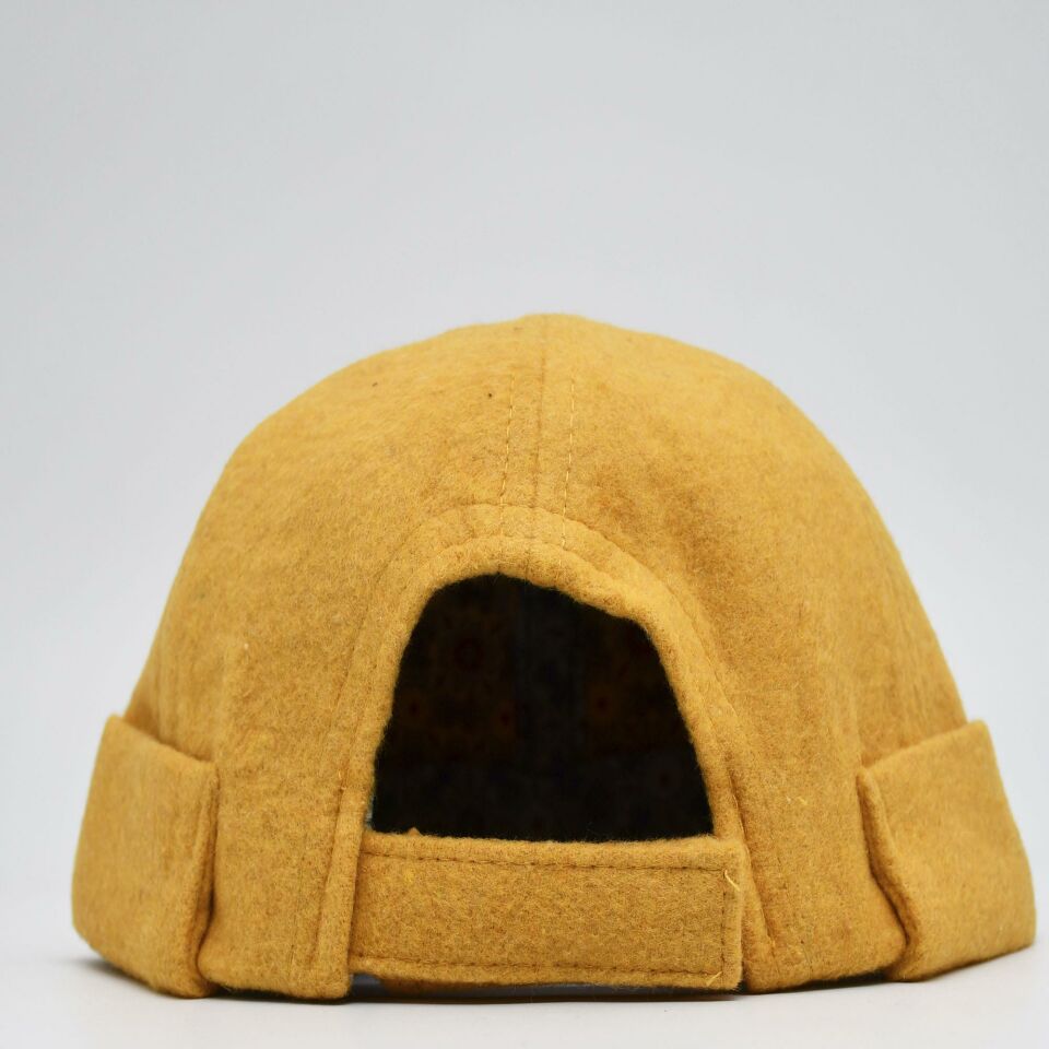 Etnik Desen Kısa Docker Şapka Vintage Cap Kasket