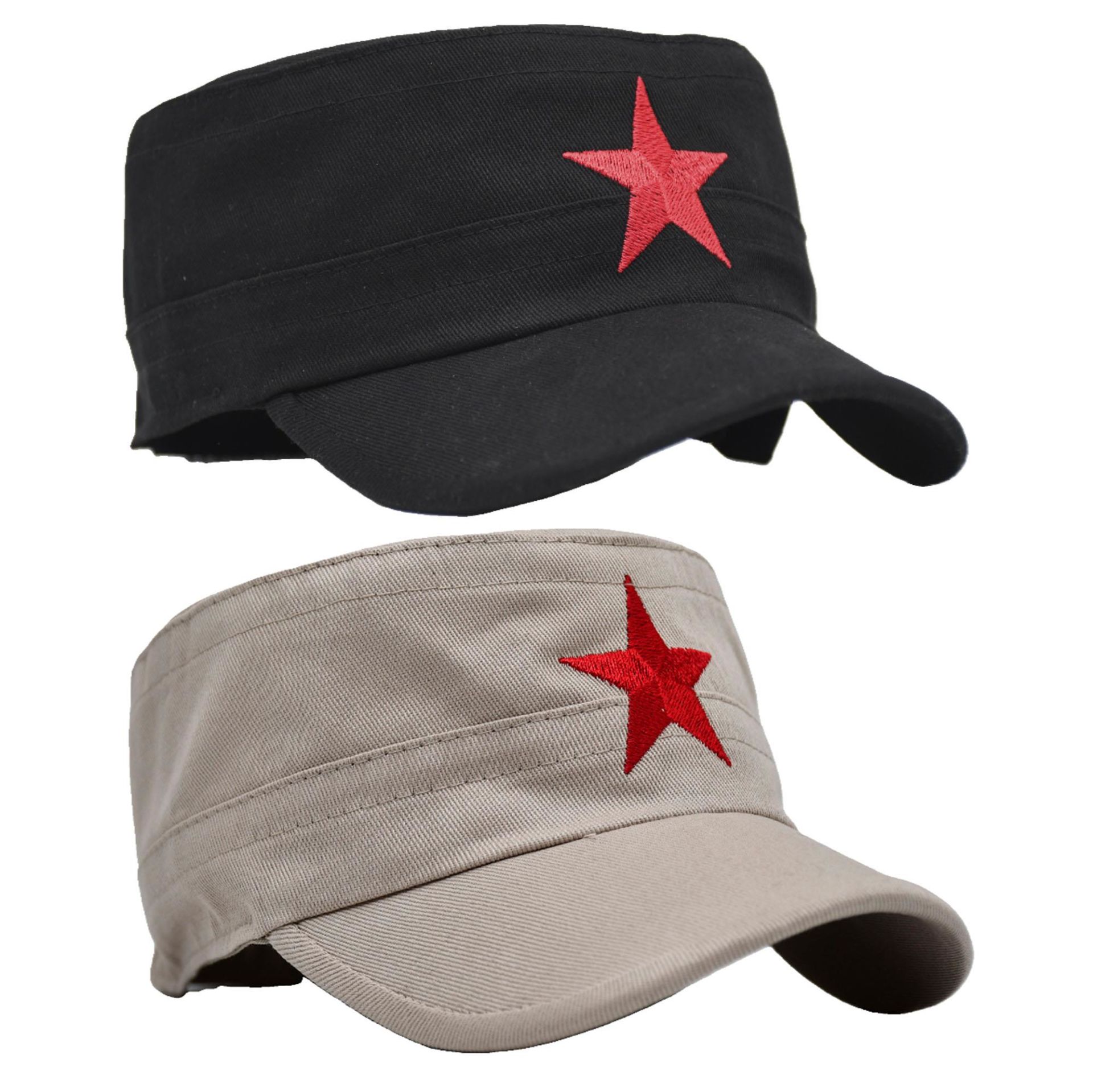 Castro Siyah Ve Bej Şapka Ikili Set Kastro Set Yıldızlı Unisex