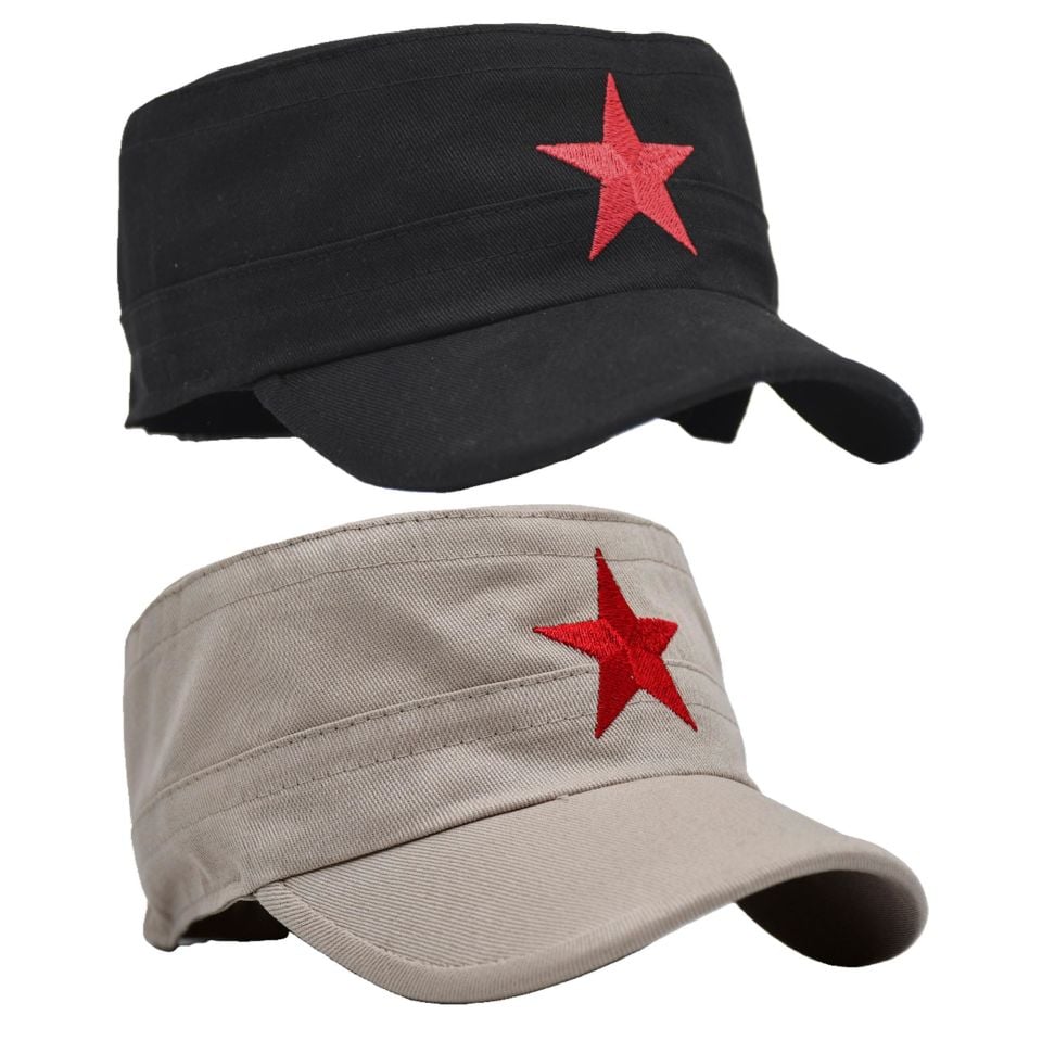 Castro Siyah Ve Bej Şapka Ikili Set Kastro Set Yıldızlı Unisex