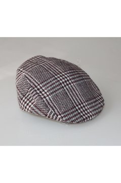 Erkek Kasket Yün Ekose Tartan Scotch Cap Şapka