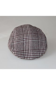 Erkek Kasket Yün Ekose Tartan Scotch Cap Şapka