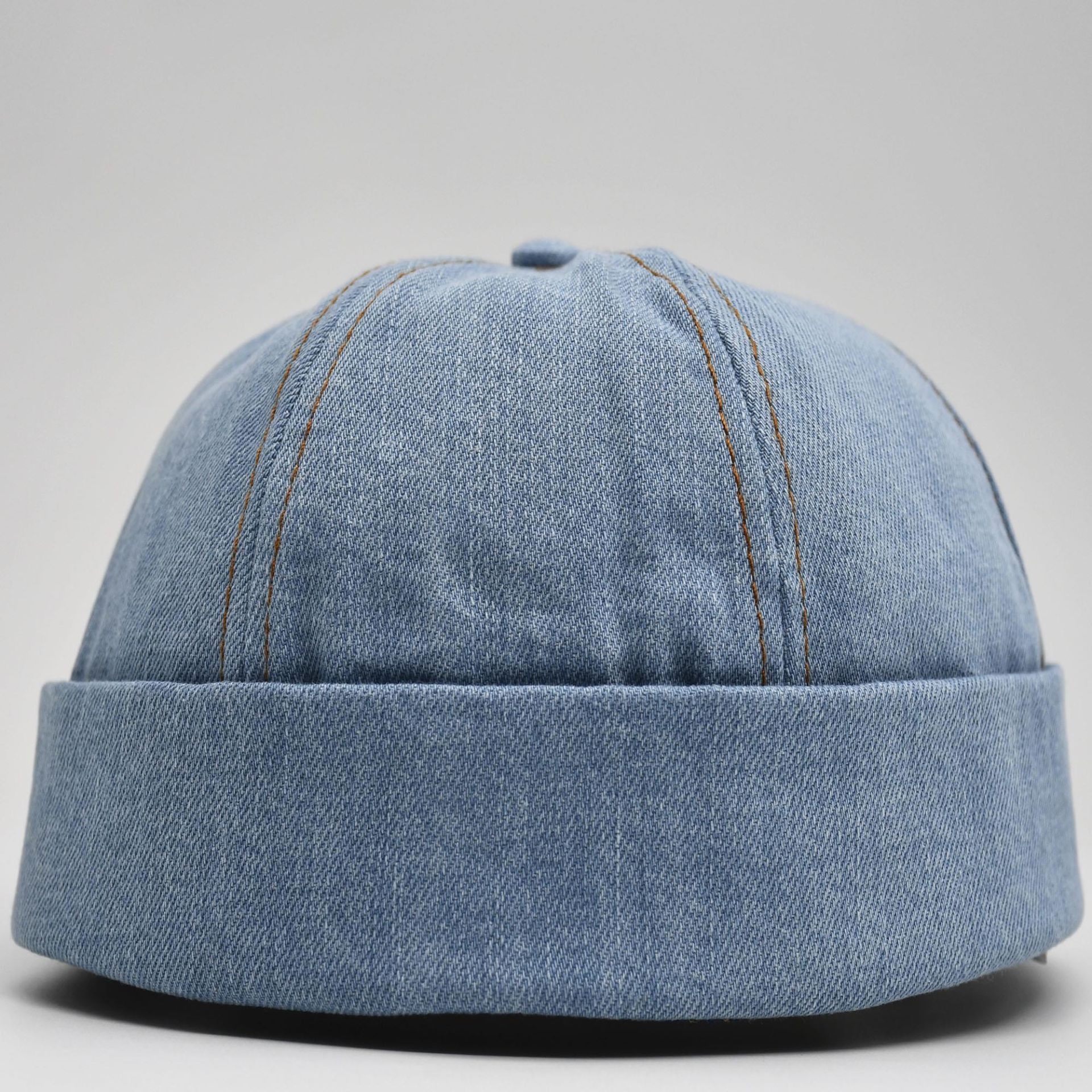 Urban Açık Mavi Docker Şapka - Sipersiz Denim %100 Pamuk Kep