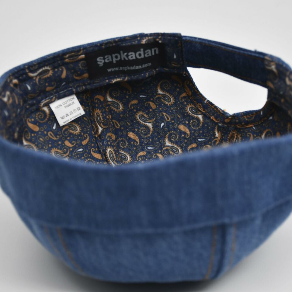Urban Koyu Mavi Docker Şapka - Sipersiz Denim %100 Pamuk Kep