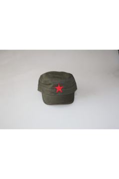 Yıldızlı Fidel Castro Che Guevara Şapkası Yeşil Renk Kastro Şapka