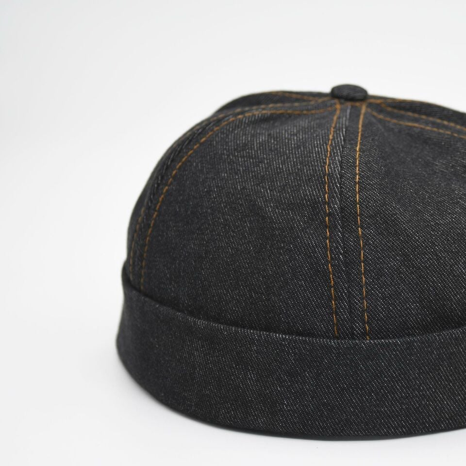 Kadın Kot Şapka Denim Sipersiz Cap Siyah