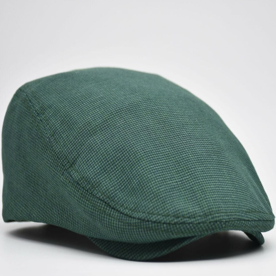 Erkek Kasket Keten Yazlık Flat Cap Şapka
