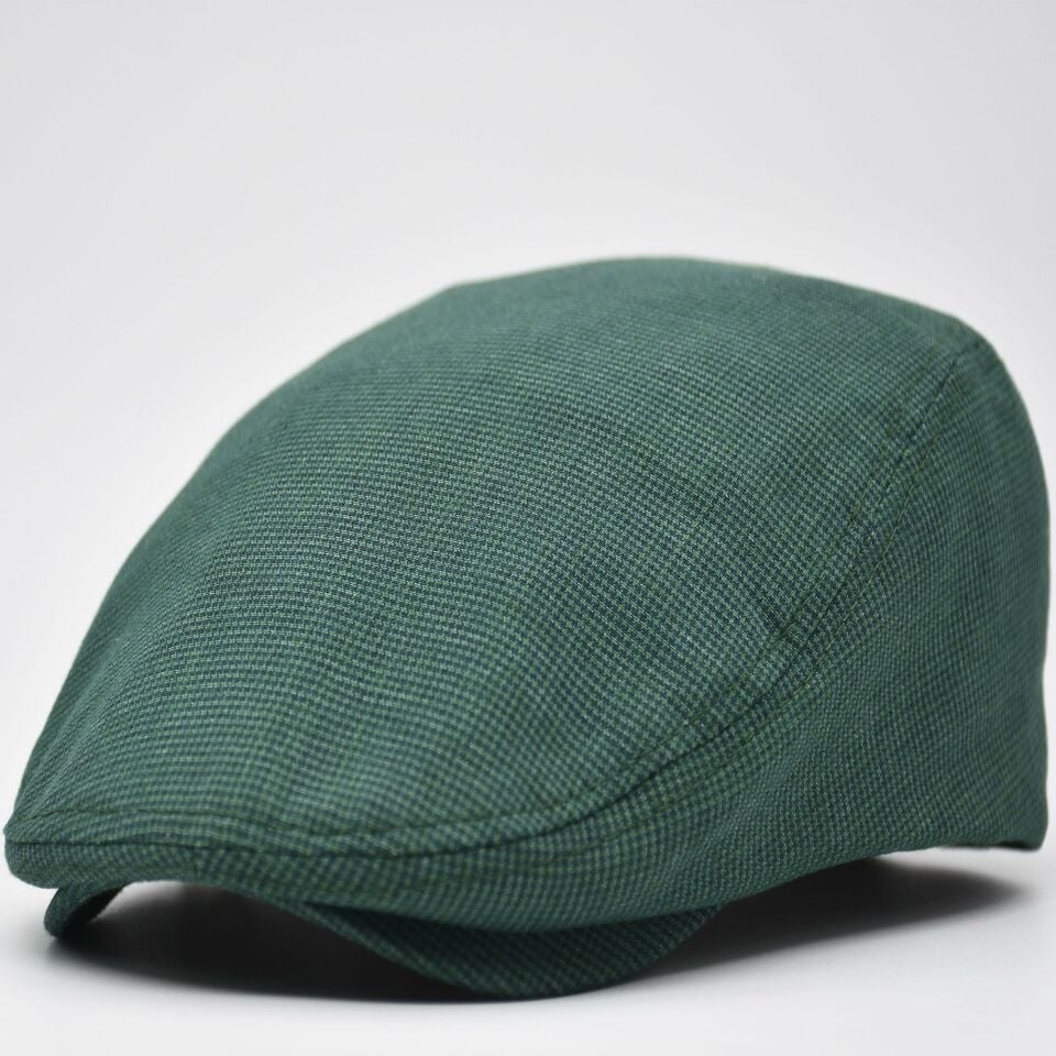 Erkek Kasket Keten Yazlık Flat Cap Şapka