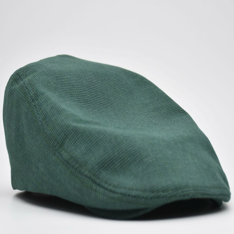 Erkek Kasket Keten Yazlık Flat Cap Şapka
