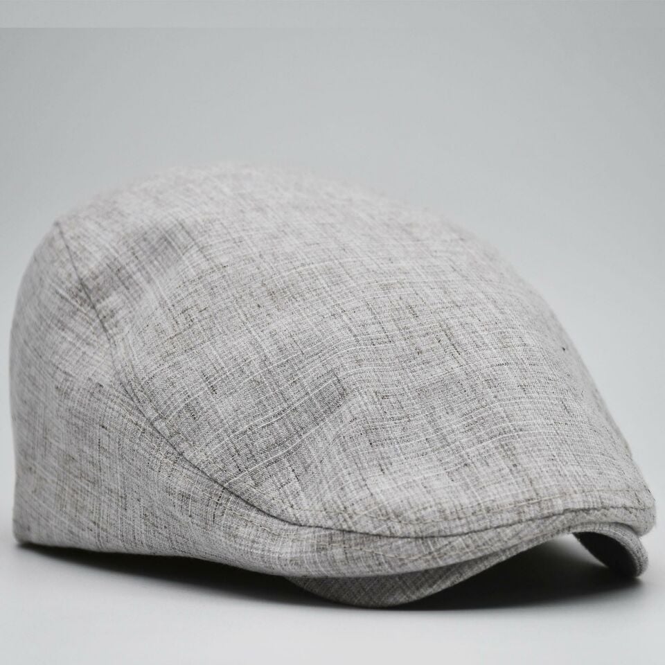 Erkek Kasket Keten Yazlık Flat Cap Şapka