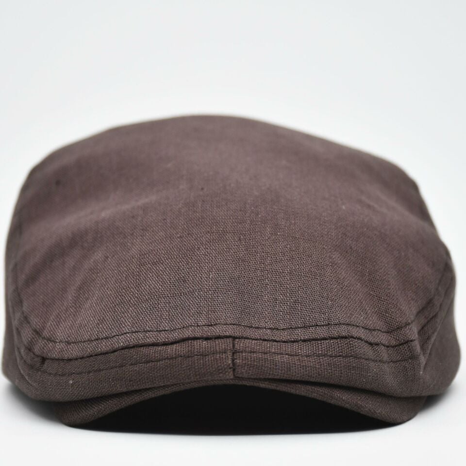 Erkek Kasket Keten Yazlık Flat Cap Şapka