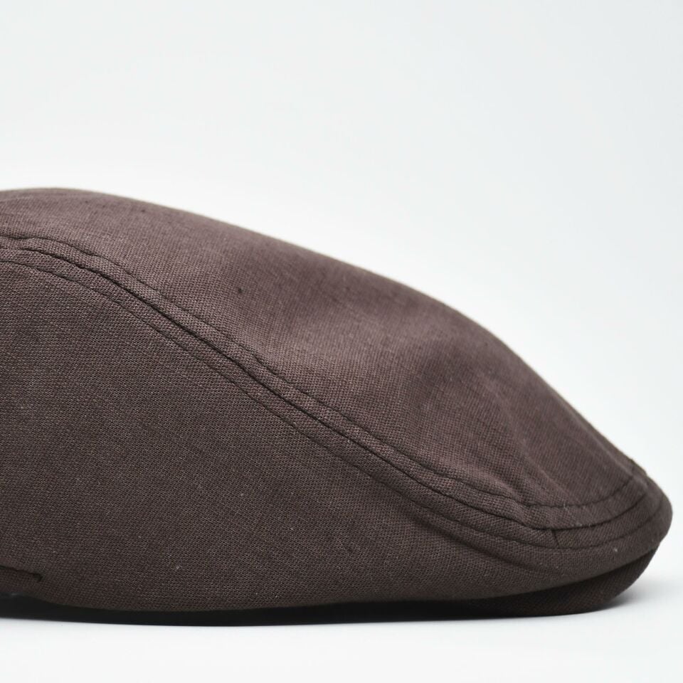 Erkek Kasket Keten Yazlık Flat Cap Şapka