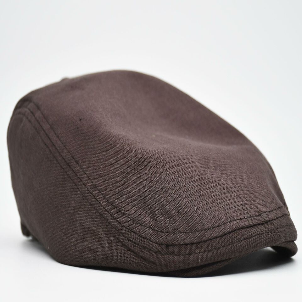 Erkek Kasket Keten Yazlık Flat Cap Şapka