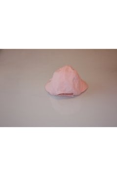 Kadın Geniş Siperli Kurdeleli Kastro Şapka Pembe Cırtlı