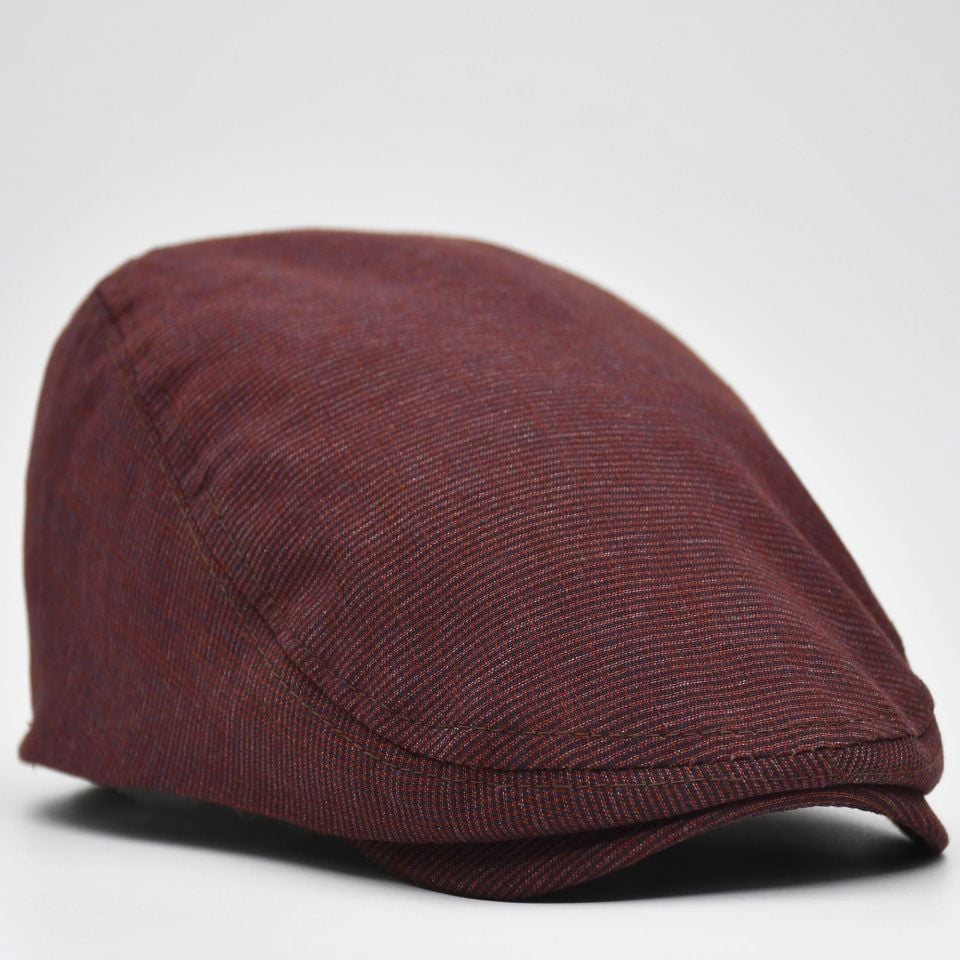 Erkek Kasket Keten Yazlık Flat Cap Şapka