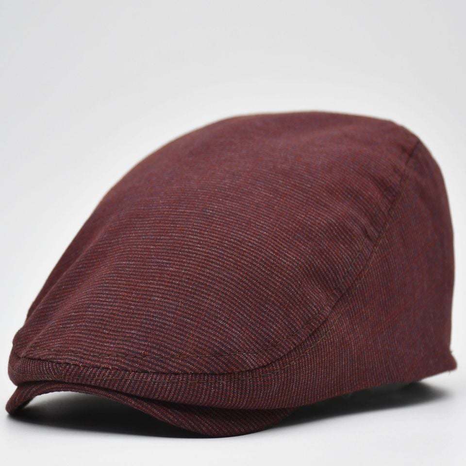 Erkek Kasket Keten Yazlık Flat Cap Şapka