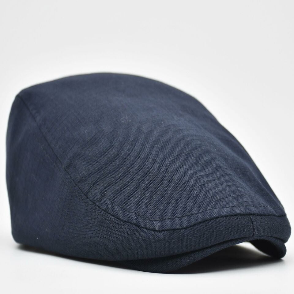 Erkek Kasket Keten Yazlık Flat Cap Şapka