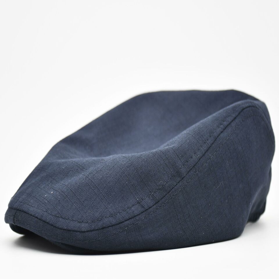 Erkek Kasket Keten Yazlık Flat Cap Şapka
