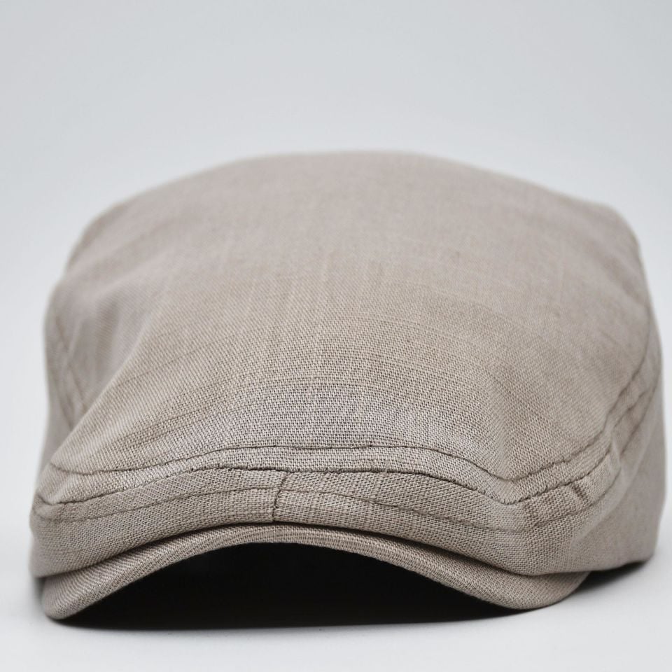 Erkek Kasket Keten Yazlık Flat Cap Şapka