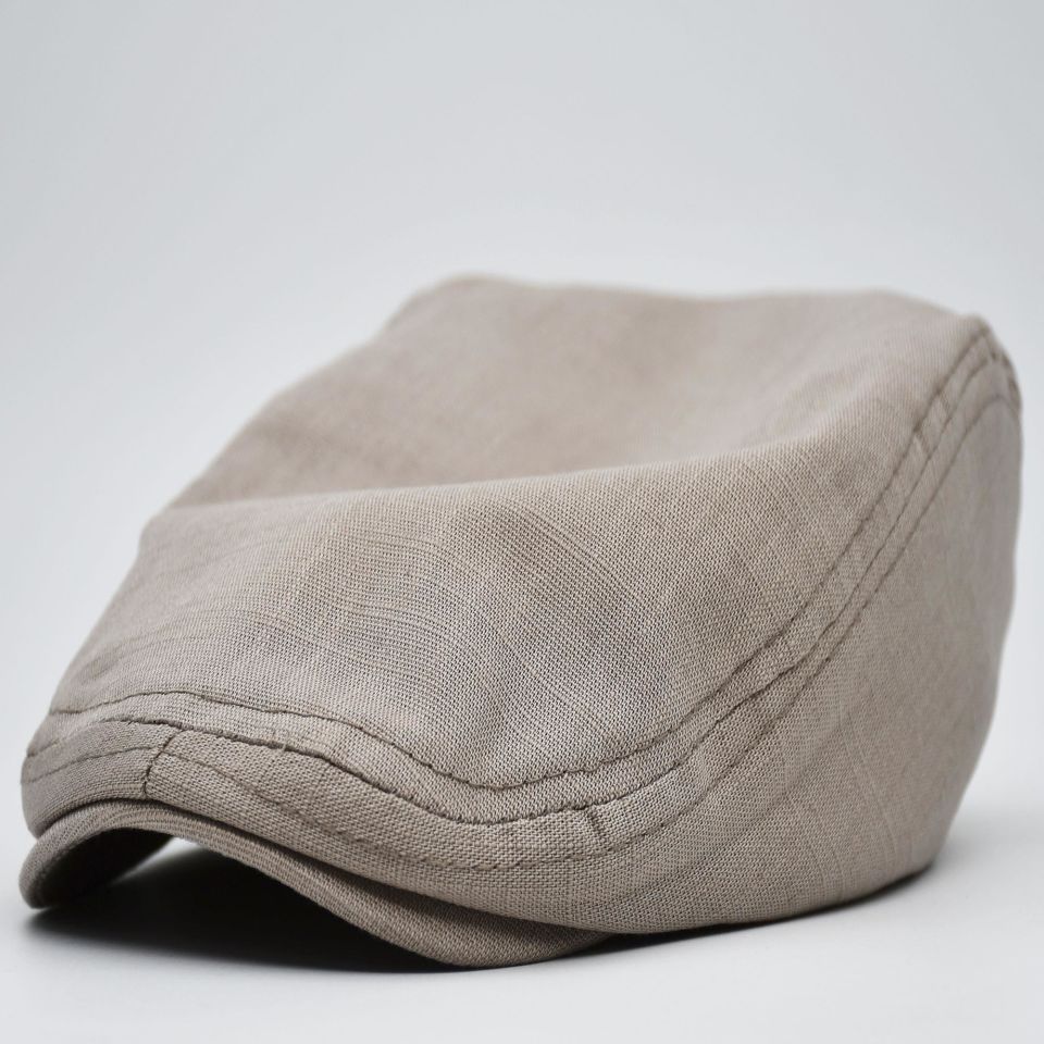 Erkek Kasket Keten Yazlık Flat Cap Şapka