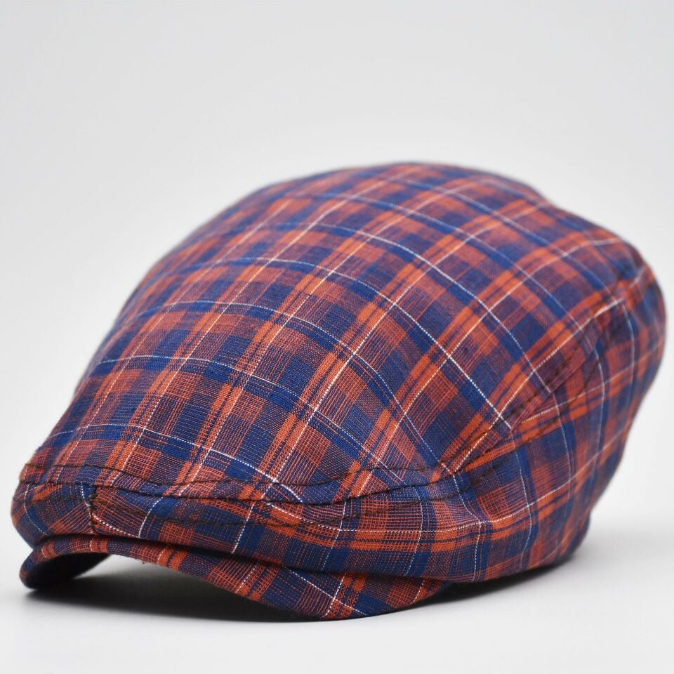 Erkek Kasket Keten Yazlık Flat Cap Şapka