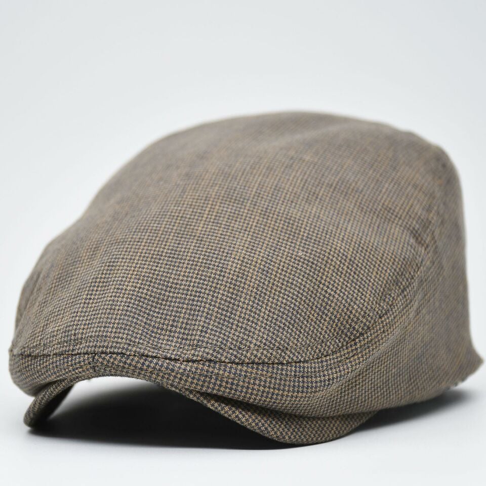 Erkek Kasket Keten Yazlık Flat Cap Şapka