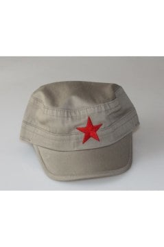 Yazlık Erkek Şapka Kastro Şapka Yıldız Nakışlı