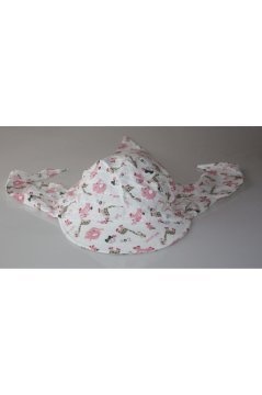 Çocuk Safari Şapka Bağlamalı Eşarp Siperli Bandana Plaj Şapkası Zürafa desenli