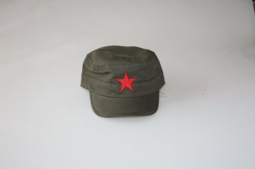 Yıldızlı Fidel Castro Che Guevara Şapkası Yeşil Renk