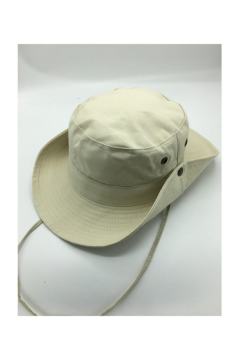 Unisex Bej Yazlık Katlanabilir Safari Şapka