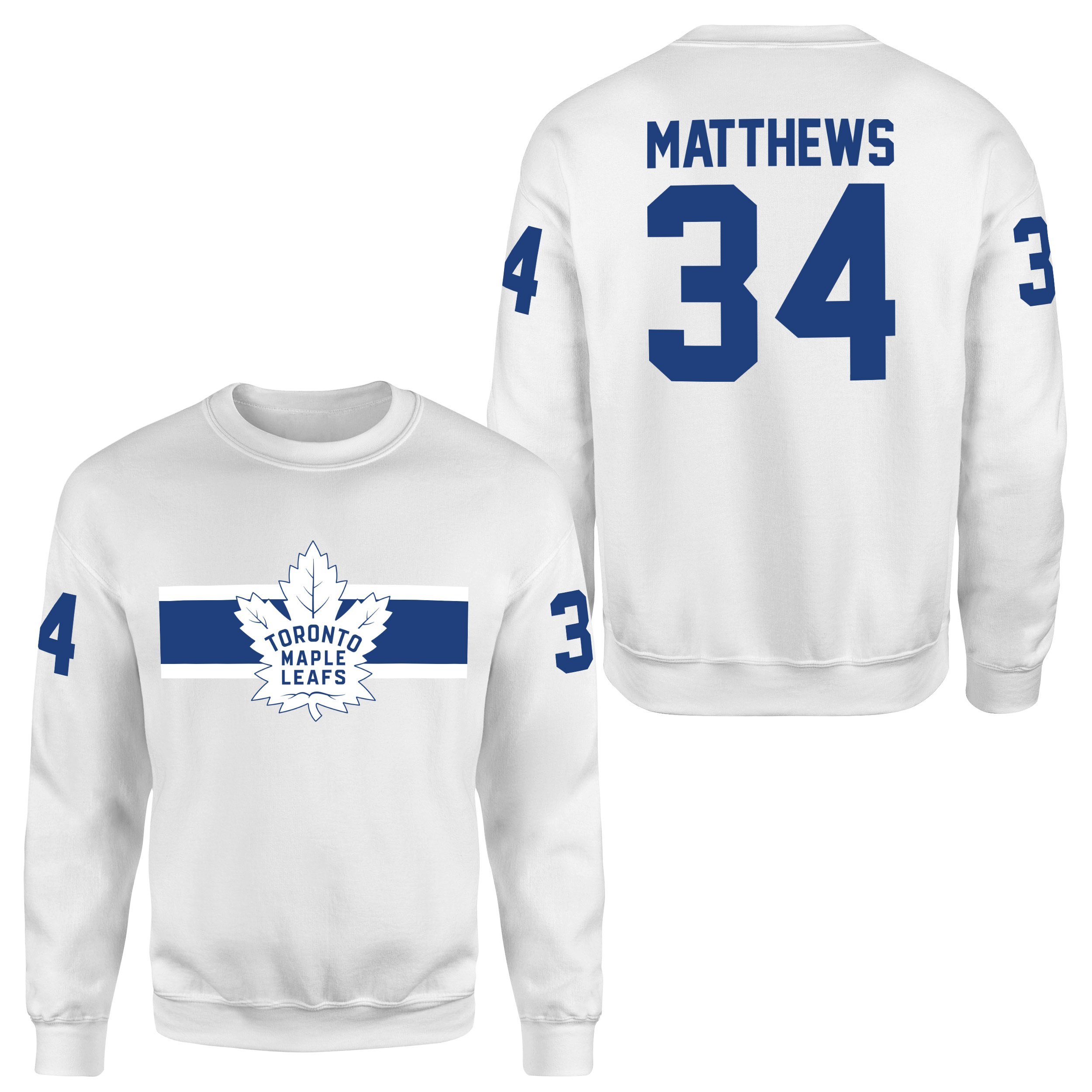 Auston Matthews Toronto Maple Leafs B NHL Jersey Sweatshirt