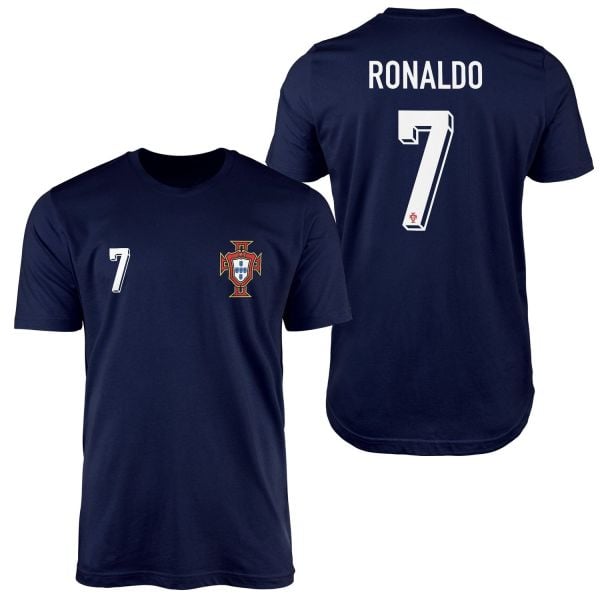 Cristiano Ronaldo | Portekiz 24 Forma Tişört M - İndigo Mavisi | OUTLET