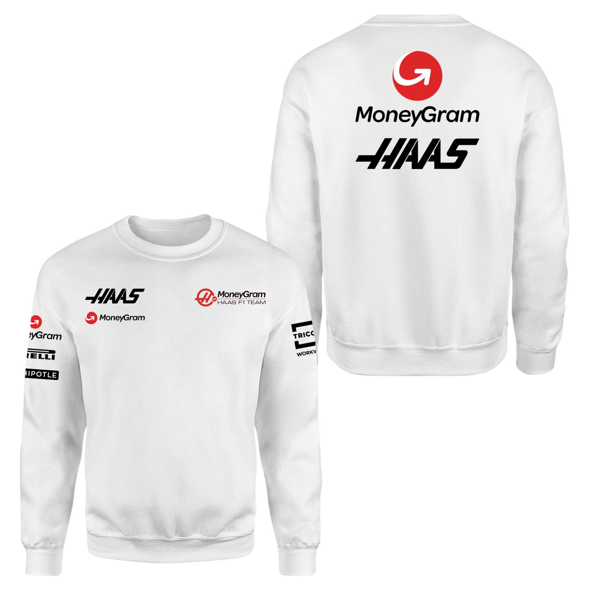 Haas 2024 Teamline Beyaz Sweatshirt