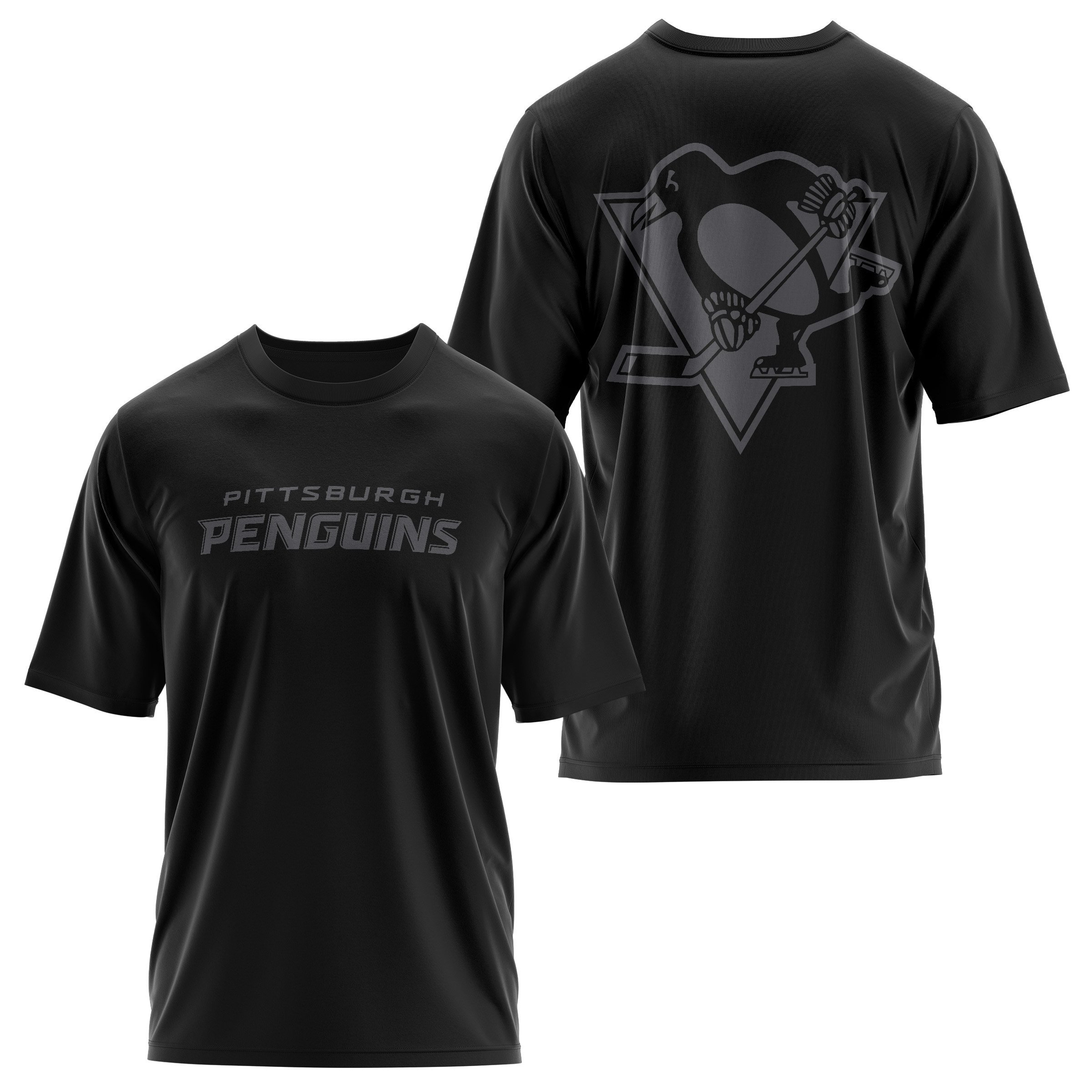 Pittsburgh Penguins Muted Black Oversize Tişört