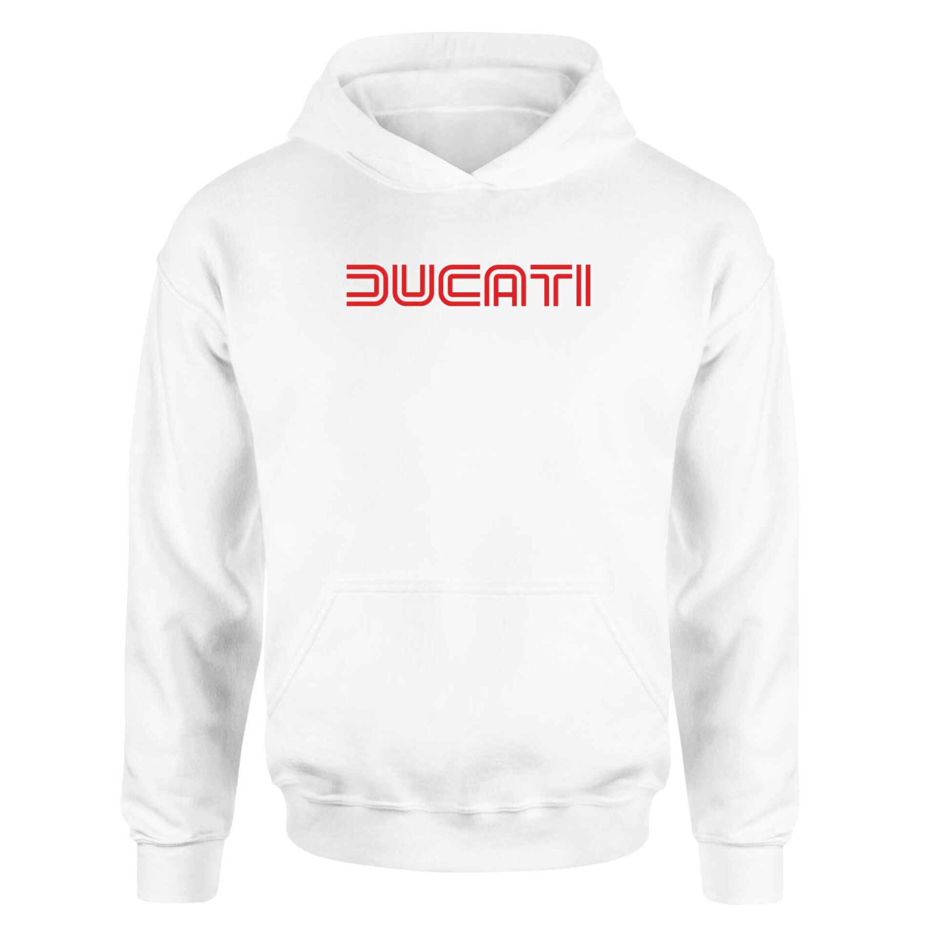 Ducati Lines Beyaz Hoodie