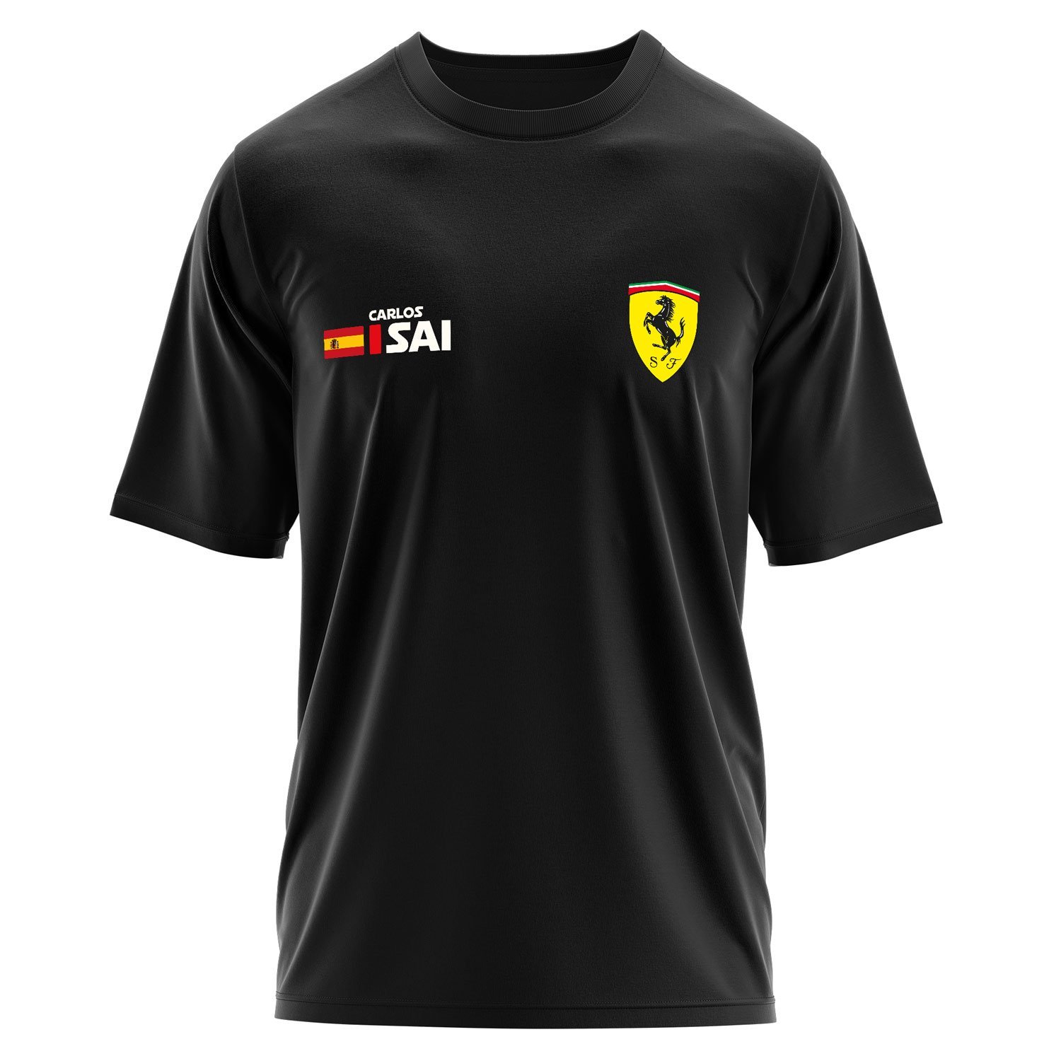 Carlos Sainz Ferrari Name Tag Oversize Tişört