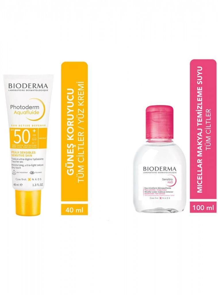 Bioderma Photoderm Aquafluid SPF50+ 40 ml & Sensibio H2O 100 ml SKT:07.26