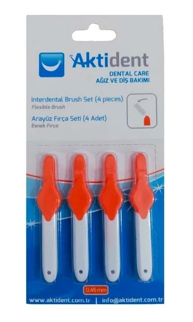 Aktident Arayüz Fırçası 0.45 MM 4 Adet