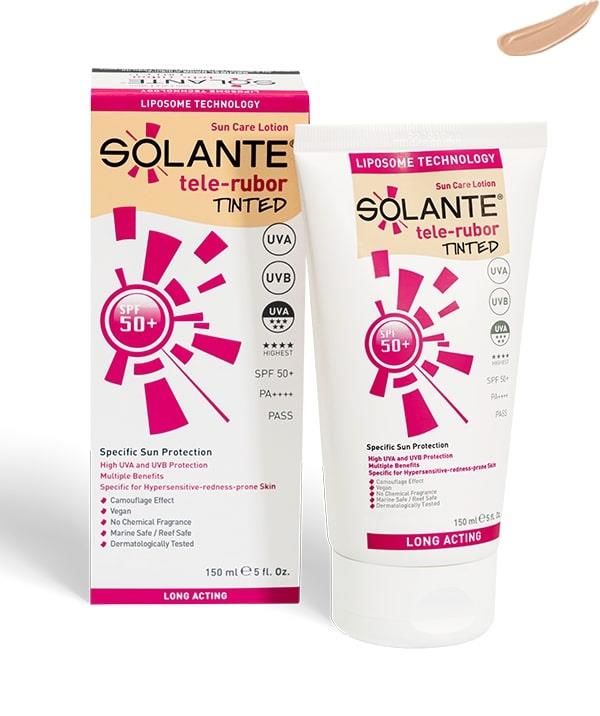 Solante Telerubor Tinted Güneş Losyonu Spf 50+ 150 ML SKT:01.29