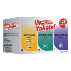 Orzax Ocean Formunu Yakala 3'lü Set (Bromelain 30 Kapsül + Krom Pikolinat 90 Kapsül + Çörek Otu Yağı 60 Kapsül ) SKT:04.26