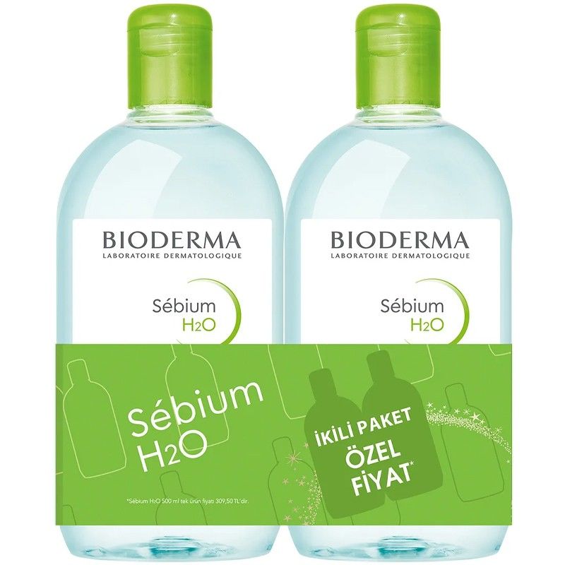 Bioderma Sebium H2O 500 ml - İkili Paket Özel Fiyat SKT:06.26