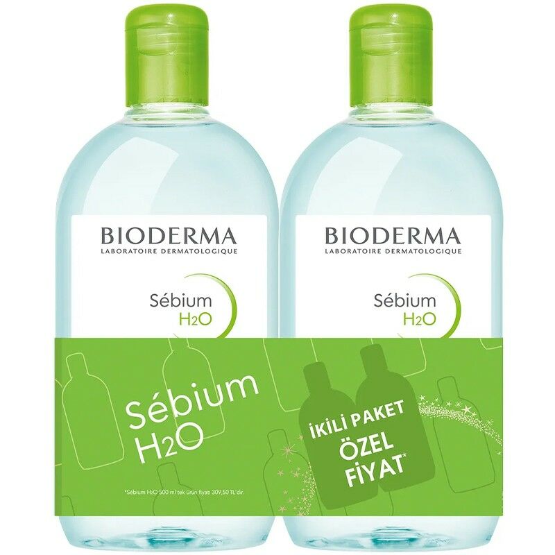 Bioderma Sebium H2O 500 ml - İkili Paket Özel Fiyat SKT:06.26