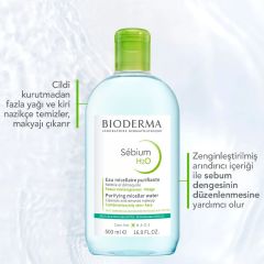 Bioderma Sebium H2O 500 ml - İkili Paket Özel Fiyat SKT:06.26