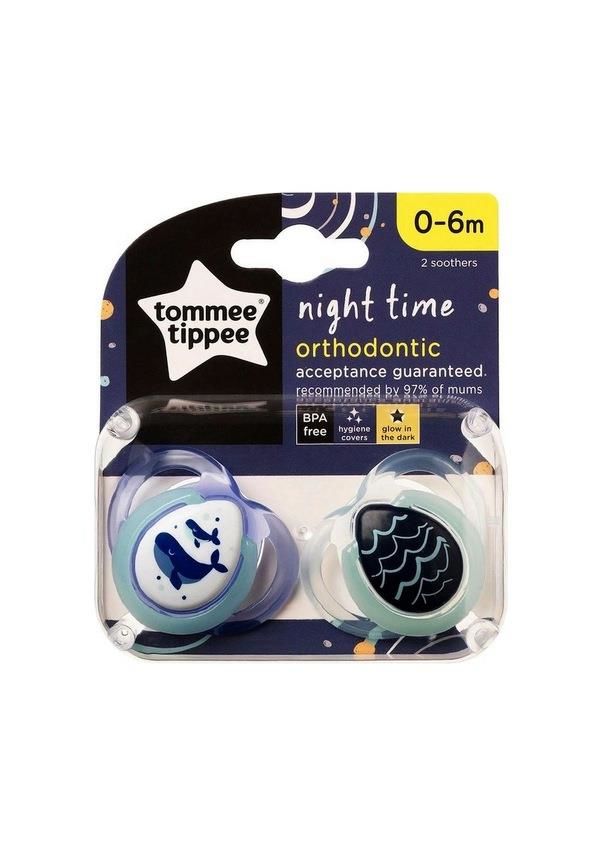 Tommee Tippee Night Time Soorthers Emzik 0-6 Ay 2'li Turkuaz