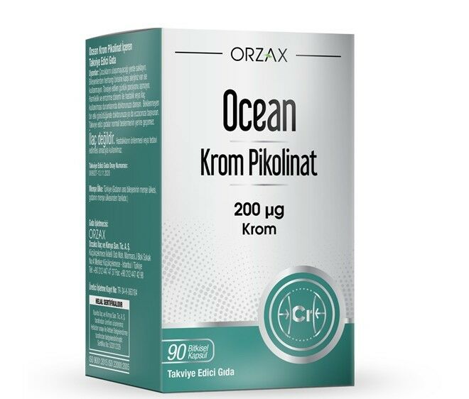 Orzax Ocean Krom Pikolinat 200 mcg 90 Kapsül SKT:08.27