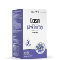 Orzax Ocean Çörekotu Yağı 1000 MG 60 Kapsül SKT:09.27