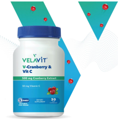 Velavit V-Cranberry & Vitamin C 30 Kapsül SKT:01.26