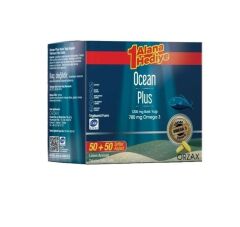 Orzax Ocean Plus 1200 mg 50+50 Softjel - 1 Alana 1 Bedava SKT:10.27
