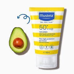 Mustela Yüksek Koruma Faktörlü Güneş Losyonu Tüm Aile İçin SPF50+ 100 ml SKT:08.26